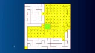 MazeSolver in JavaScript Flood fill algorithm