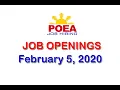 Overseas Job Openings February 5 2020 - POEA Job Hiring