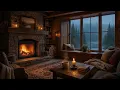 Fireplace and Soft Rain Sounds for Deep Sleep and Insomnia Relief | 4K 10 Hours