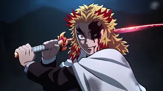 المعركه الاسطوريه لهاشيرا اللهب رينغكوكو كيوجورو مع الشيطان القمر العلوي الثالث أكازا 