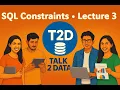 3 SQL Constraints NOT NULL UNIQUE PRIMARY KEY FOREIGN KEY CHECK DEFAULT Talk 2 Data