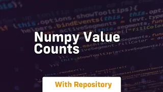 numpy value counts
