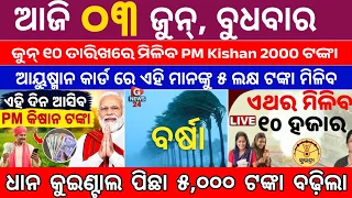 todays odia news 3 june 2026 odisha news today pm kisan yojana subhadra yojana odisha news