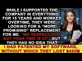 While I Supported the Company in Everything for 15 Years They Looking for a Promising Replacement