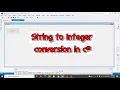 how to convert string to integer datatype in c string data to integer data in c visual studio