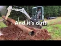 Mini Excavator Replaces Driveway Pipe