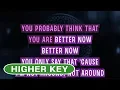 Better Now Karaoke Higher Key - Post Malone