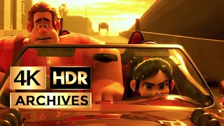 ralph breaks the internet 2018 there is no track car chase scene hdr 4k 5 1 