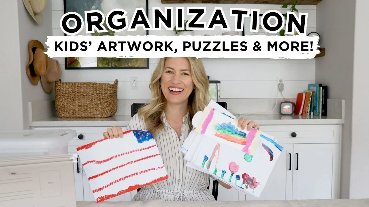 ORGANIZE! Managing Kids Artwork!! Puzzles, Books and More