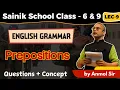 English Grammar For Sainik School Class 6 9 Prepositions Defence Coaching
