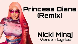 Nicki Minaj Princess Diana Remix Verse Lyrics 