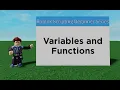 Variables and Functions - Roblox Scripting Beginner Tutorial