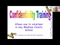 Madison County Schools - 2021 Confidentiality Training