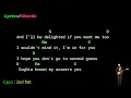 Waylon Wyatt I'd Be Delighted - lyrics chords vocals - backing track