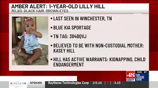 AMBER Alert issued in Franklin County Tennessee for missing 1-year-old girl
