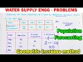 population forecasting Geometric Increase method with example water supply engineering numerical