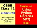 Using python libraries class 12 mcq important questions of using python libraries class 12