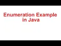 Enumeration Example in Java