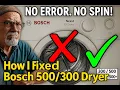 Easy Fix Bosch Nexxt Dryer Won t Start No Error Timer Runs No Spin Belt Safety Switch