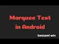 how to use marquee text in android