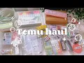 Huge Temu Haul Stationery desk supplies 30 OFF discount code ASMR unboxing