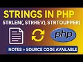 Strings in PHP String Functions in PHP with Examples strlen strrev strtoupper