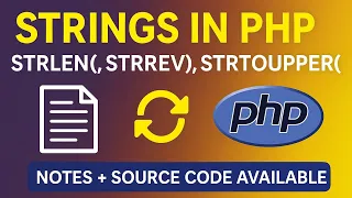 Strings in PHP String Functions in PHP with Examples strlen strrev strtoupper