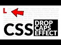 Drop caps effect CSS tricks