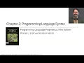 PLP 2 1 1 - Specifying Syntax with Regular Expressions