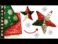 Cute Quilted Patchwork Star Ornaments DIY Christmas Sewing Idea