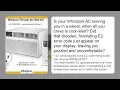 Whirlpool AC Error Code E2 - Meaning Causes Easy Fix