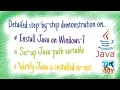 How to install Java on Windows-7 and set-up Java Path-variable Step by Step demonstration