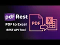 pdfRest PDF to Excel - REST API Tool