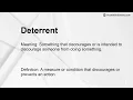 Deterrent Meaning