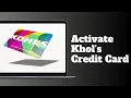 How to Activate Khol s Credit Card Online