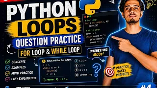 Python Loops Question Practice For Loop While Loop MCQs Coding Questions