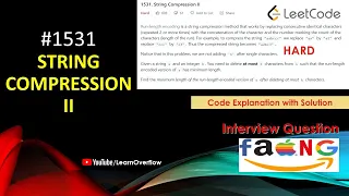 String Compression II LeetCode 1531 Java 100 19ms Solution LearnOverflow
