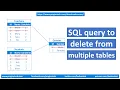 Sql query to delete from multiple tables