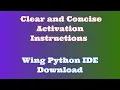 Wing Python IDE license How to install Wing Python IDE activated How to Download Wing Python