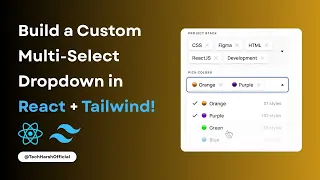 React Multi-Select Dropdown Tutorial - Build Custom Responsive UI