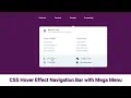 Mega Menu and Dropdown Menu Bar using only HTML CSS CSS Navigation Bar Web Designing Tutorial