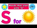 Words That Start with S Words That Start with Letter S for Toddlers Vocabulary For Kids