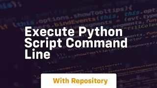 execute python script command line