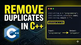 Remove Duplicate Characters from a String in C Easy Logic Explained
