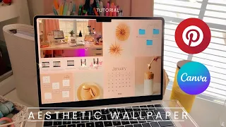 HOW TO CUSTOMIZE WALLPAPER ON MACBOOK using Canva Pinterest