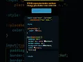 HTML input placeholder attribute Change placeholder color with CSS style an HTML textbox input