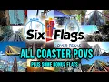 Six Flags Over Texas All Roller Coaster POVs Compilation in 4K with Bonus Thrill Rides