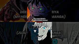 Deku MHA Manga Vs Gojo JJK Manga Battle Deku Gojo Mha Jjk 