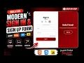 Animated Sign In Sign Up Form using HTML CSS JavaScript Beginners Friendly Tutorial