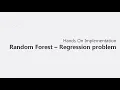 Implement Random Forest in Python on a regression problem